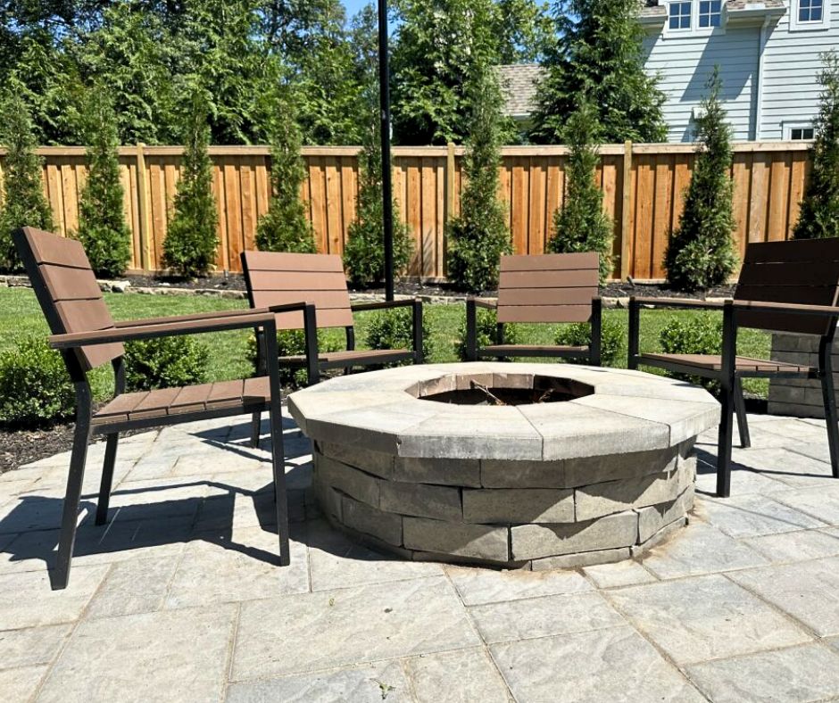 Custom Heinen fire feature.
